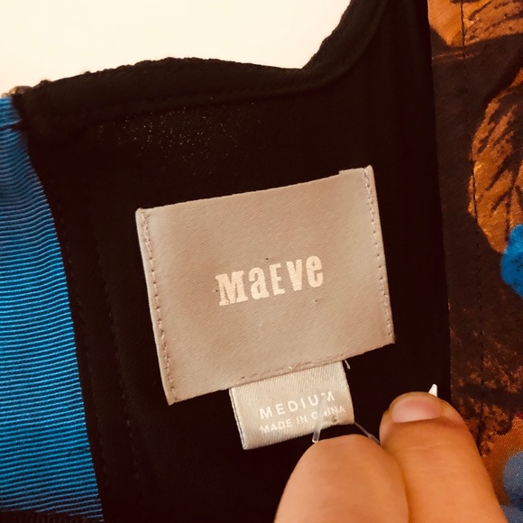 Anthro Maeve 100% Silk Pintura Watercolor Shift M - Picture 7 of 8